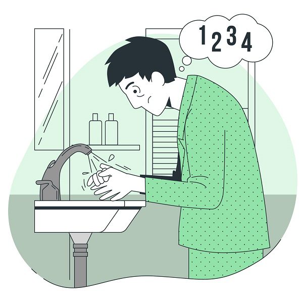 REPEATED HAND WASHING OR NUMBER COUNTING